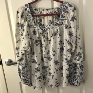 Long Sleeve Paisley Blouse